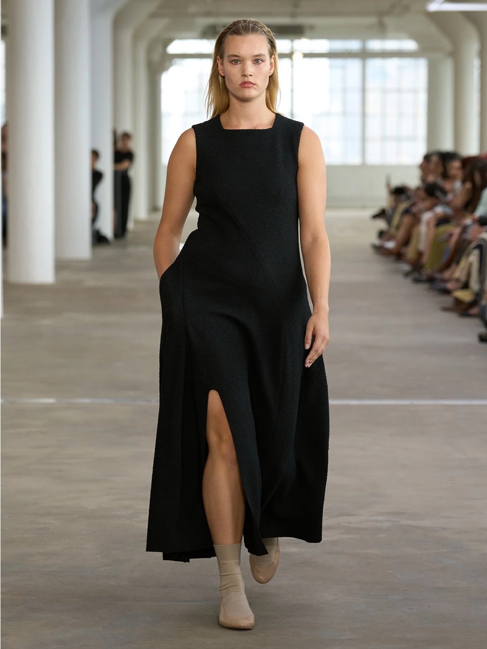 Tibi Boucle Knit Sculpted Dress, Black, 2 - Picture 2 of 8